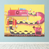 Torfabrik Leinwanddruck (Insitu (Holzboden))