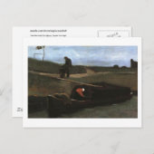 Torfboot mit zwei Figuren, Vincent Van Gogh Postkarte (Vorne/Hinten)