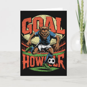 Torfieber Werwolf Fußball Halloween Parodie Karte