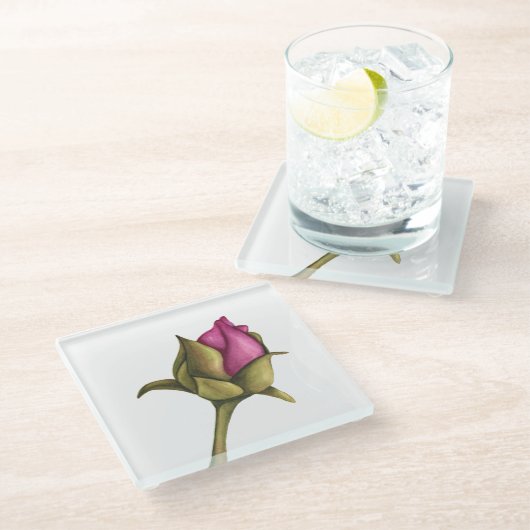 Torfknospe Glasuntersetzer (Schrägansicht)