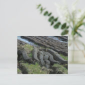 Torfschneiden Postkarte (Stehend Vorderseite)