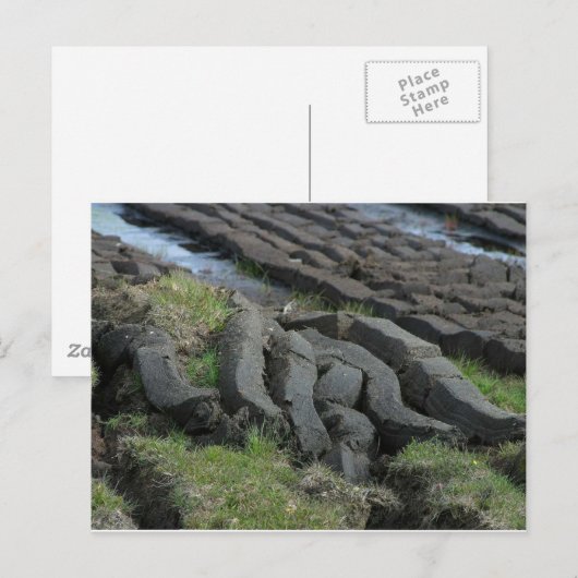 Torfschneiden Postkarte (Vorne/Hinten)