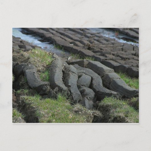 Torfschneiden Postkarte (Vorderseite)