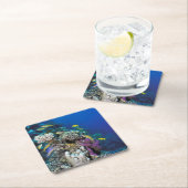 Torfschwärme um kleine Korallen Rechteckiger Pappuntersetzer (Vor Ort)