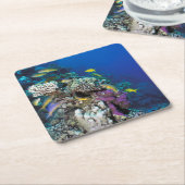 Torfschwärme um kleine Korallen Rechteckiger Pappuntersetzer (angewinkelt)