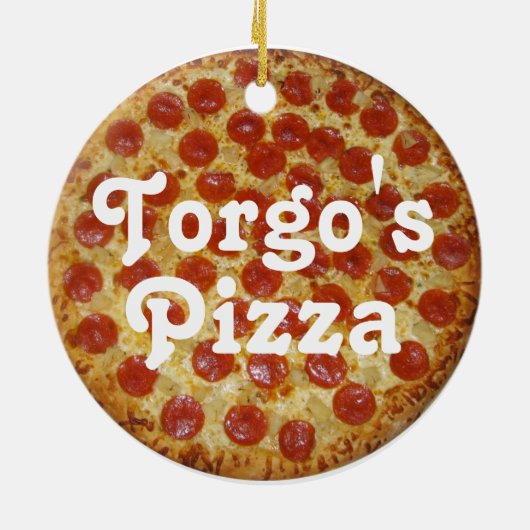 Torgos Pizza Keramik Ornament (Hinten)