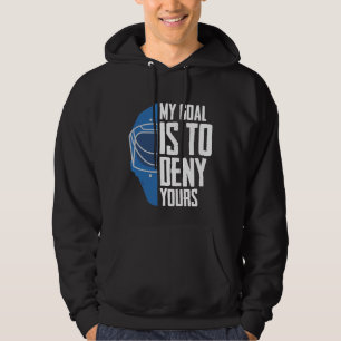 Torhüter der Funny Defense Goalie Ice Hockey Goal Hoodie