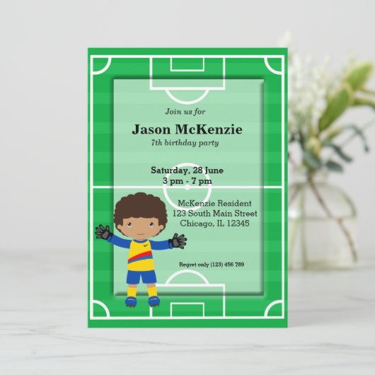 Torhüter Einladung (Stehend Vorderseite)