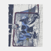 Torhüter - Eishockey-Goalie Fleecedecke (Vorderseite)
