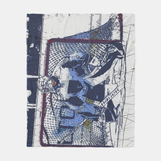 Torhüter - Eishockey-Goalie Fleecedecke (Vorderseite)