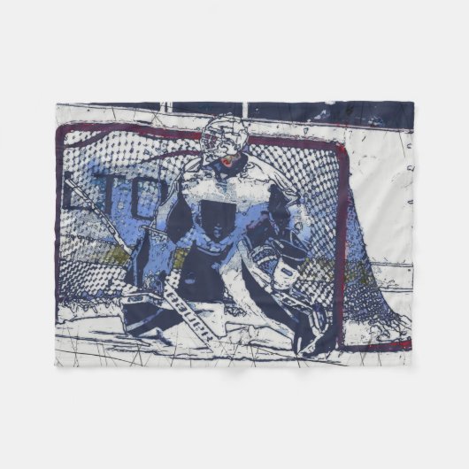 Torhüter - Eishockey-Goalie Fleecedecke (Vorderseite (Horizontal))