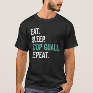 Torhüter Outfit Boys essen schlafende Stoppziele w T-Shirt