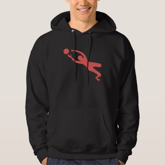 Torhüter - tropisches Rosa Hoodie (Vorderseite)