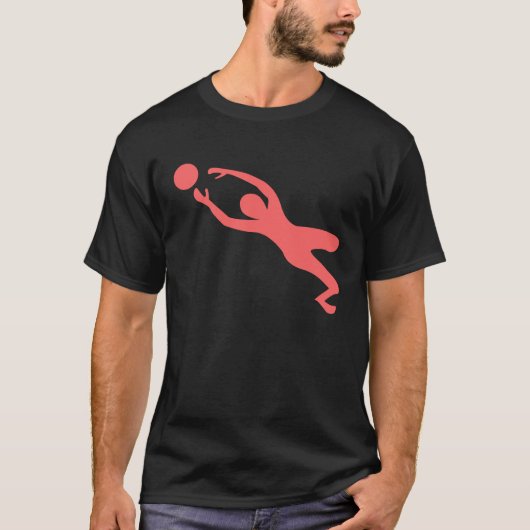 Torhüter - tropisches Rosa T-Shirt (Vorderseite)