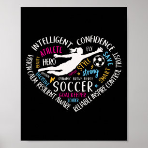 Torhüterin Fußball Mädchen Herz Liebe Für Torwarti Poster