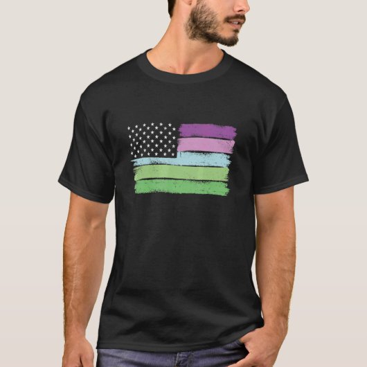 Toric Flag Pride Lgbtq Usa T-Shirt (Vorderseite)