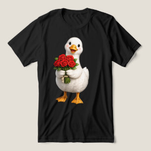 Törichte Gans mit Rosen — Romantisches Geschenk fü Tri-Blend Shirt