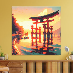 Torii des aufgehenden Lichts Leinwanddruck