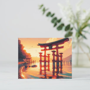 Torii des aufsteigenden Lichtes Feiertagspostkarte