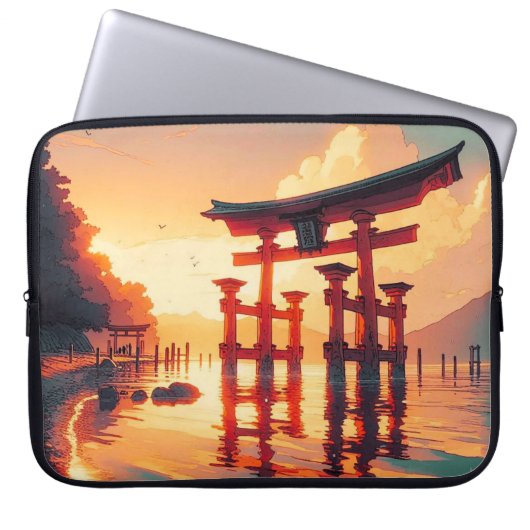 Torii des aufsteigenden Lichtes Laptopschutzhülle (Vorderseite)