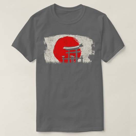Torii Gate Japanische Architektur Kunst T-Shirt (Design vorne)