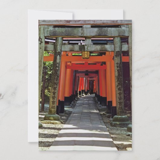 Torii Gates - Kyoto, Japan, Asien Einladung (Vorderseite)
