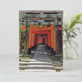 Torii Gates - Kyoto, Japan, Asien Einladung (Stehend Vorderseite)