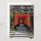 Torii Gates - Kyoto, Japan, Asien Einladung (Vorne/Hinten)