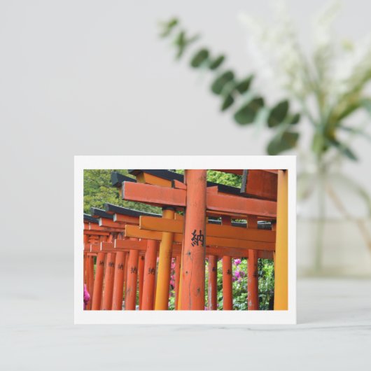 Torii Gates, Nezu Shrine: Tokio Postkarte (Stehend Vorderseite)