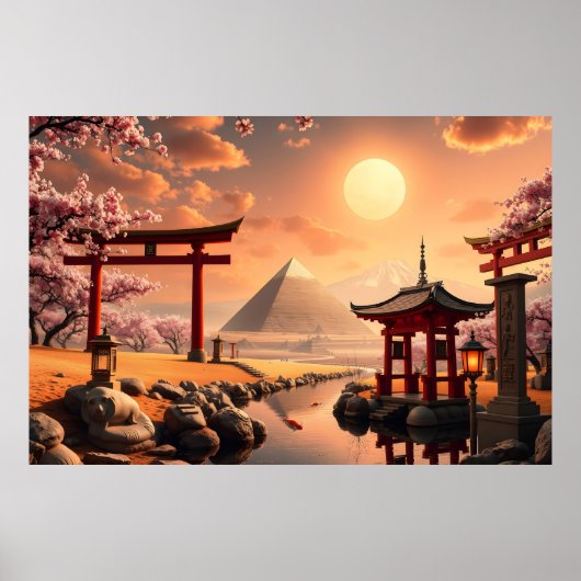 Torii Gates und Pyramids Poster (Vorne)