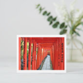 Torii Gates von Nezu Shrine: Tokio Postkarte (Stehend Vorderseite)