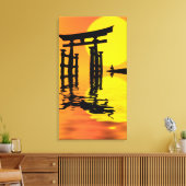 Torii (Gatter) zeichnend Sonnenuntergang Leinwanddruck (Insitu (Wohnzimmer))