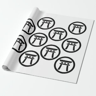 Torii im Kreis Geschenkpapier
