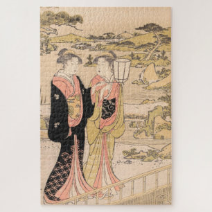 Torii Kiyonaga Two Women in the Garden japanese ar Puzzle