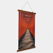 Torii Tunnel of Fushimi Inari  Wandteppich Mit Holzrahmen (Gewinkelt)