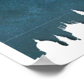 Torino bei Nacht - Skyline - Poster (Ecke)