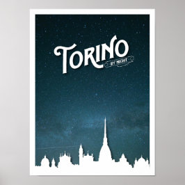 Torino bei Nacht - Skyline - Poster