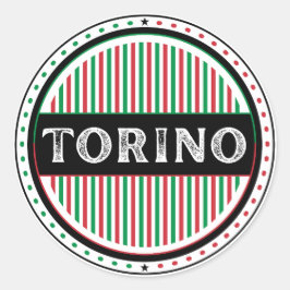 Torino City Pride Emblem – Italian Identity Runder Aufkleber