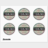 Torino City Pride Emblem – Italian Identity Runder Aufkleber (Blatt)