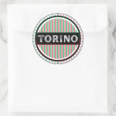 Torino City Pride Emblem – Italian Identity Runder Aufkleber (Tasche)