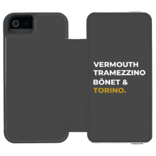 Torino Food Icons - Wermut, Tramezzino, Bônet Incipio Watson™ iPhone 5 Geldbörsen Hülle