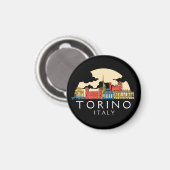 Torino Italien Vintage Stadt Magnet (Vorderseite/Rückseite)