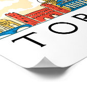 Torino Italien Vintage Stadt Poster (Ecke)