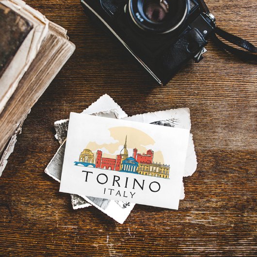 Torino Italien Vintage Stadt Postkarte