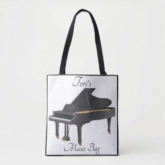 Toris Piano Print Music Bag Tasche (Vorderseite)