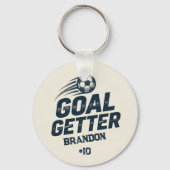 Torjäger Bedrängter Spieler Name & Nummer Schlüsselanhänger (Vorderseite)