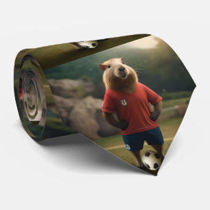 "Torjäger: Der Fußballstar Capybara" Krawatte