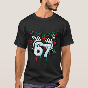 Tormann-Netz 67 Sport Pixel tropfend lustig  T-Shirt