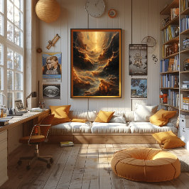 Tormenta de Fuego Celestial: Abismo Surrealista Poster