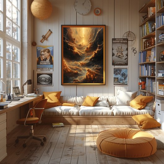 Tormenta de Fuego Celestial: Abismo Surrealista Poster